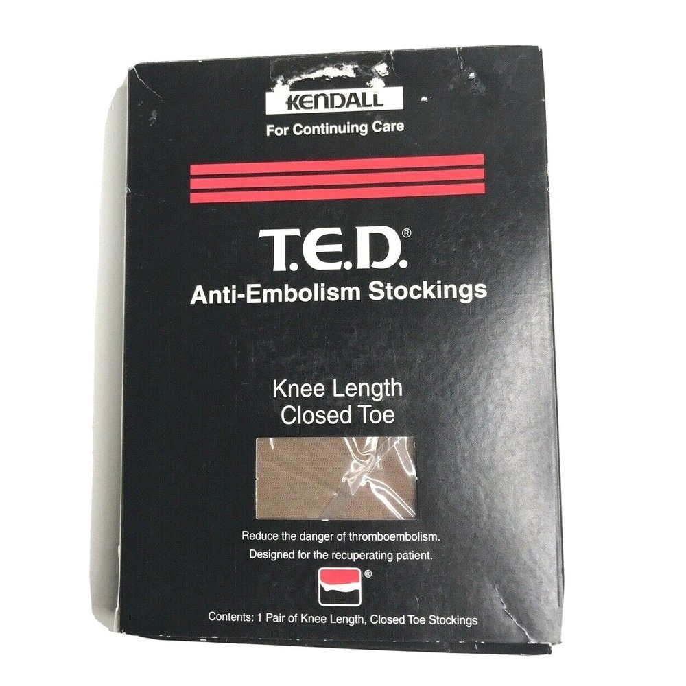 T.E.D. Anti-Embolism Stockings Knee High Small Regular Beige 4265 Closed Toe